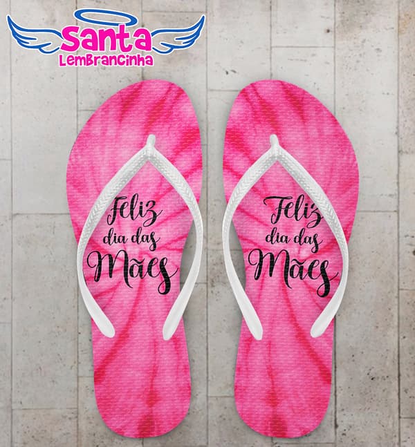 Chinelo Dia das Mães Tie-dye Personalizado COD 8129
