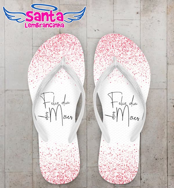 Chinelo Dia das Mães Glitter Personalizado COD 8127