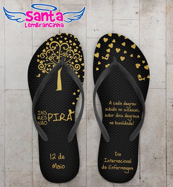 Chinelo Dia Internacional da Enfermagem Personalizado COD 8113