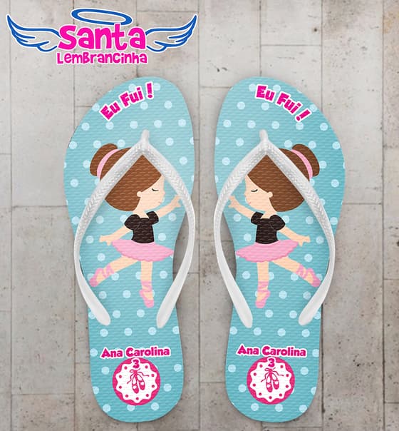 Chinelo Infantil Bailarina Personalizado COD 9909