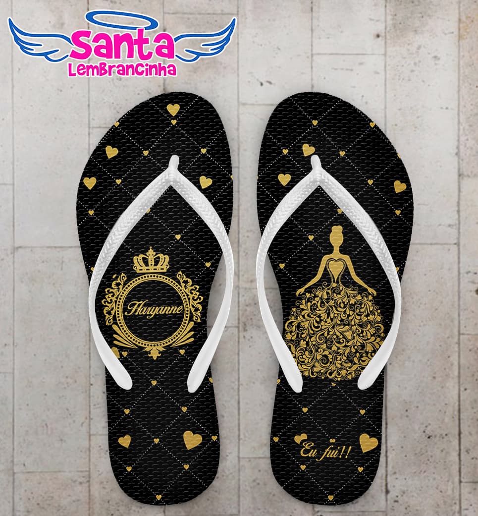 Chinelo Debutante Princesas Personalizado COD 8116