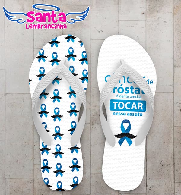 Chinelo Corporativo Campanha Novembro Azul Personalizado COD 9949