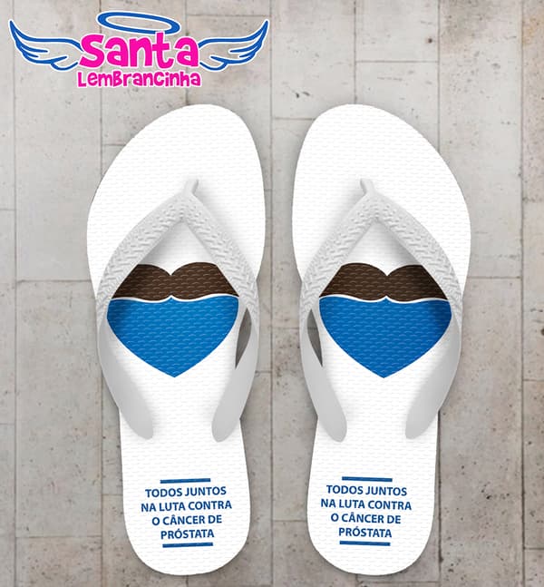 Chinelo Corporativo Novembro Azul Personalizado COD 9952