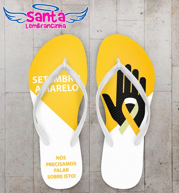 Chinelo Setembro Amarelo Personalizado COD 9979