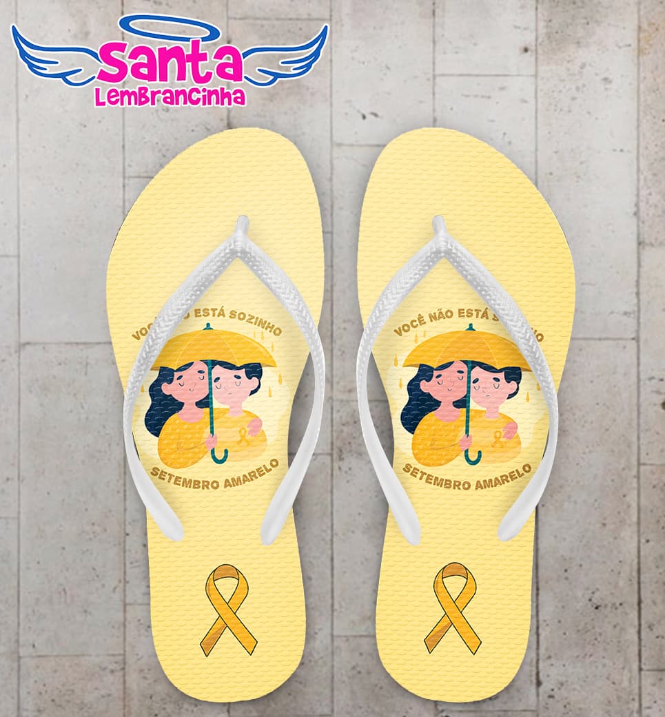 Chinelo Campanha Setembro Amarelo Personalizado COD 9977