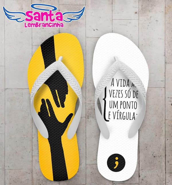 Chinelo Campanha Setembro Amarelo Personalizado COD 9982