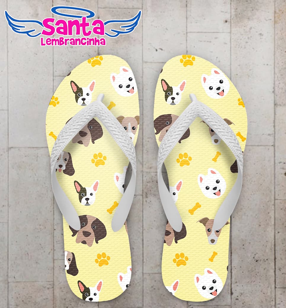 Chinelo Fundo de Cachorrinhos Personalizado COD 9963