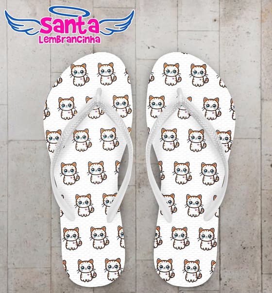 Chinelo Gato Tigre Personalizado COD 9984
