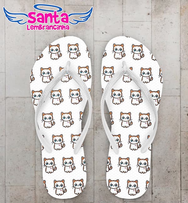 Chinelo Gato Tigre Personalizado COD 9984