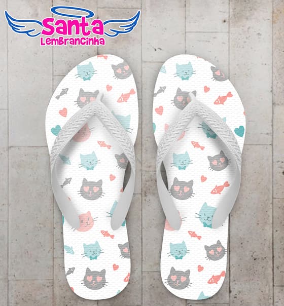 Chinelo Gatos Personalizado COD 9999