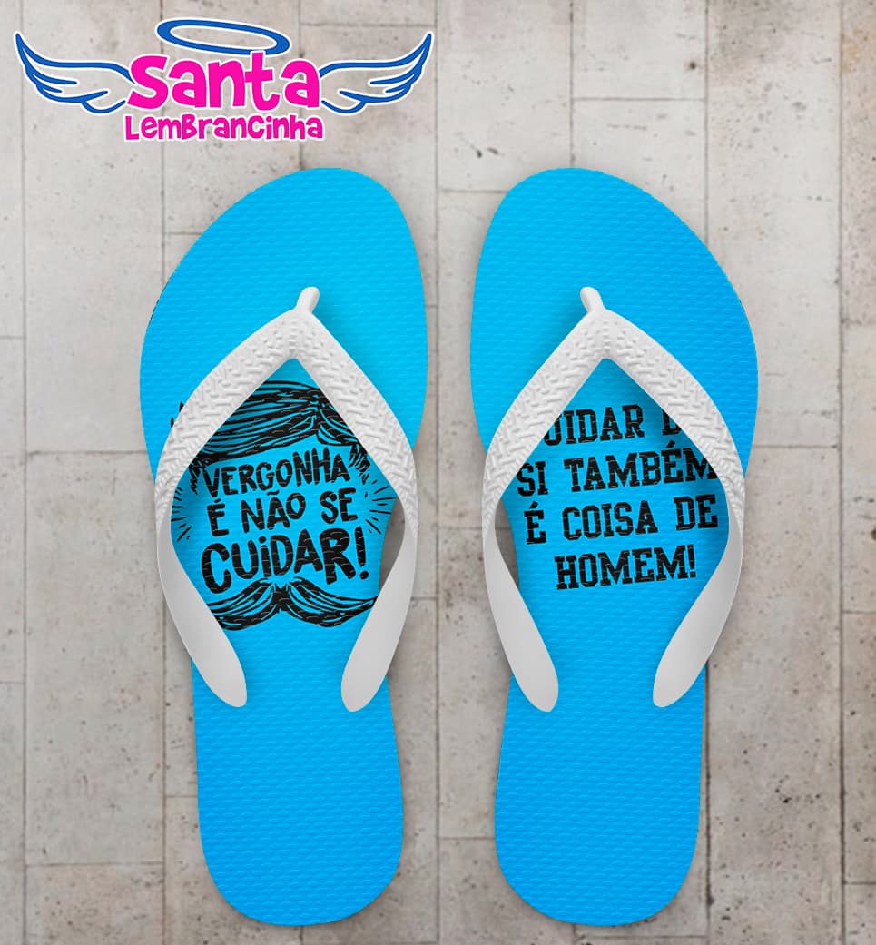 Chinelo Corporativo Novembro Azul Personalizado COD 9953