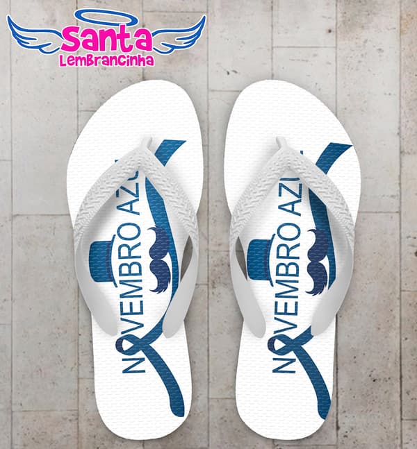 Chinelo Corporativo Novembro Azul Personalizado COD 9948