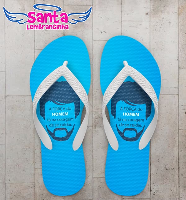 Chinelo Corporativo Novembro Azul Personalizado COD 9954