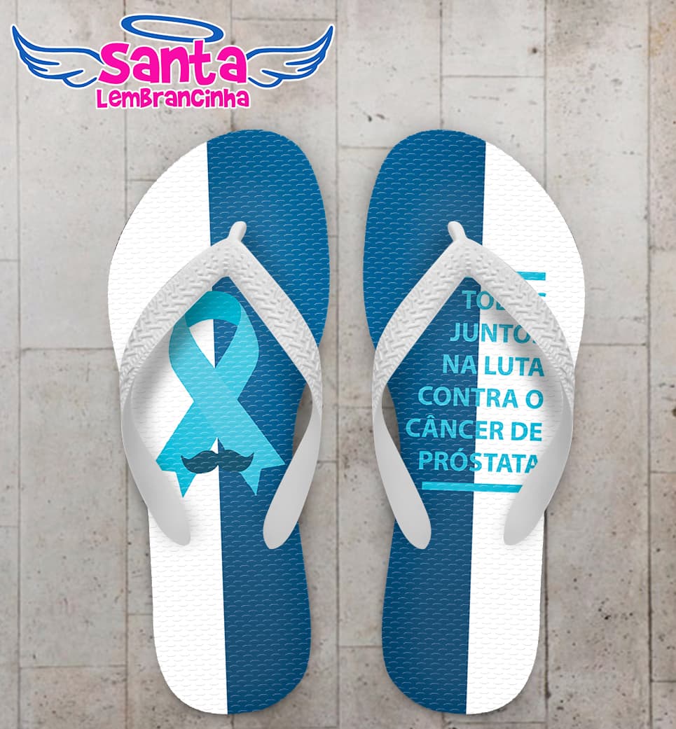 Chinelo Corporativo Novembro Azul Personalizado COD 9955