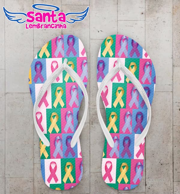 Chinelo Outubro Rosa Personalizado COD 9973