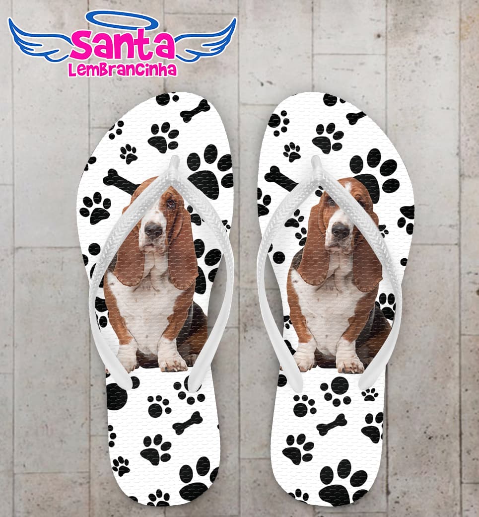 Chinelo Raça de Cachorro Basset hound Personalizado COD 9958