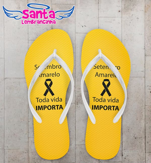 Chinelo Setembro Amarelo Personalizado COD 9974