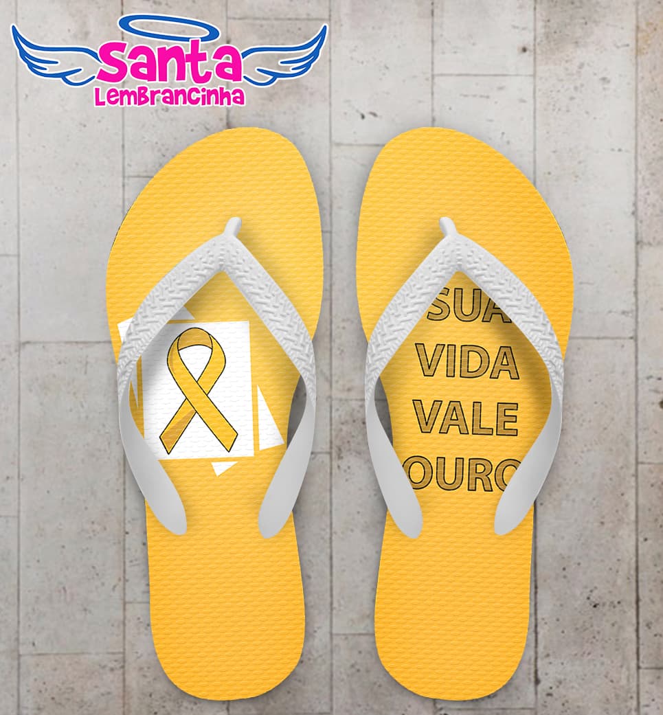 Chinelo Campanha Setembro Amarelo Personalizado COD 9983