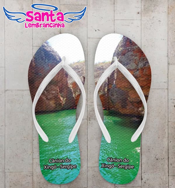 Chinelo Souvenir Turístico Cânion do Xingó Sergipe Personalizado COD 10037