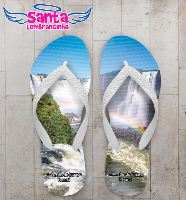 Chinelo Souvenir Turístico Cataratas do Iguaçu Personalizado COD 10062