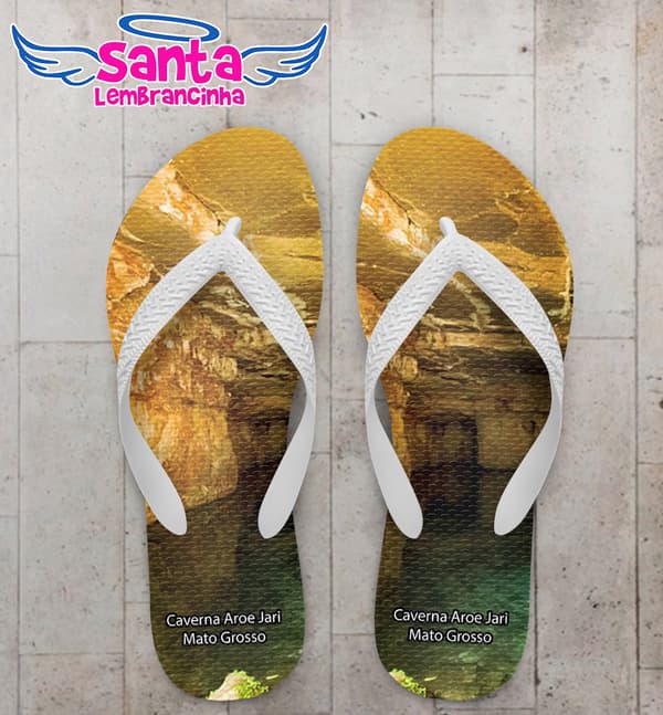 Chinelo Souvenir Turístico Caverna Aroe Jari Personalizado COD 10051