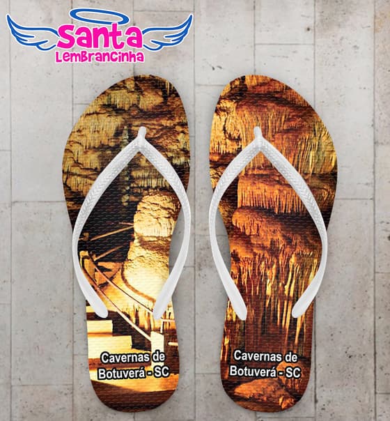 Chinelo Souvenir Turístico Cavernas de Botuverá Personalizado COD 10023
