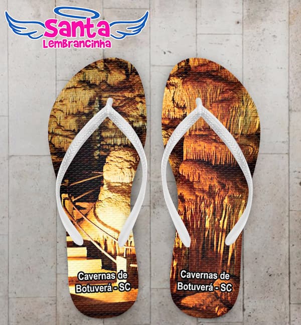 Chinelo Souvenir Turístico Cavernas de Botuverá Personalizado COD 10023