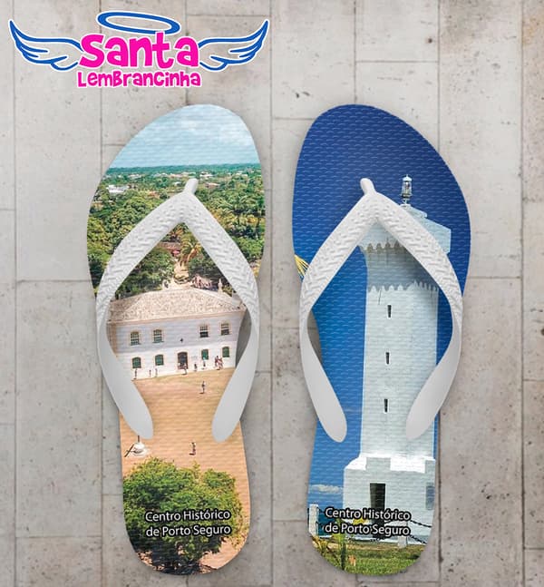 Chinelo Souvenir Turístico Centro Histórico de Porto Seguro Personalizado COD 10047