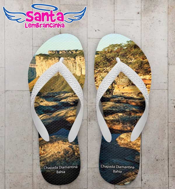 Chinelo Souvenir Turístico Chapada Diamantina Personalizado COD 10041