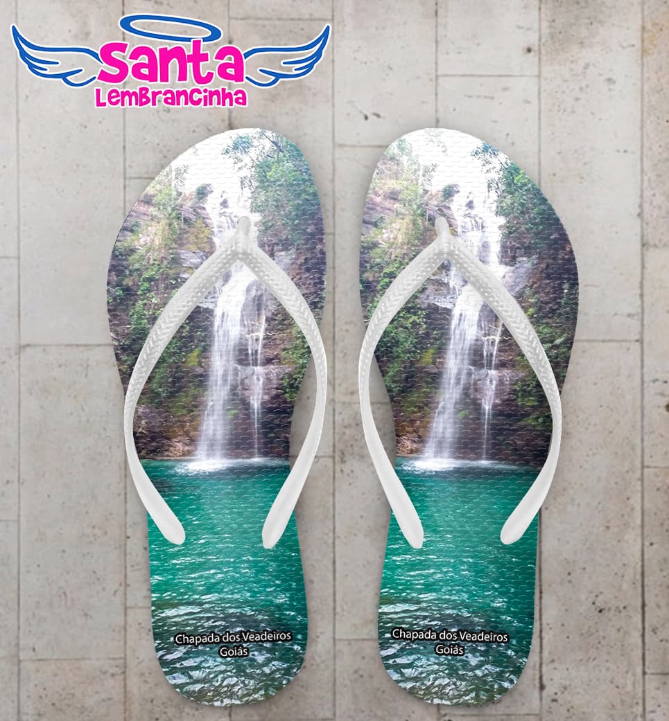 Chinelo Souvenir Turístico Chapada dos Veadeiros Personalizado COD 10052