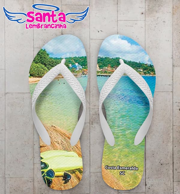 Chinelo Souvenir Turístico Costa Esmeralda Personalizado COD 10025