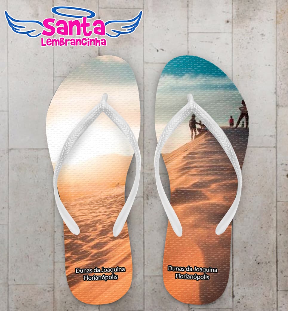 Chinelo Souvenir Turístico Dunas da Joaquina Personalizado COD 10048
