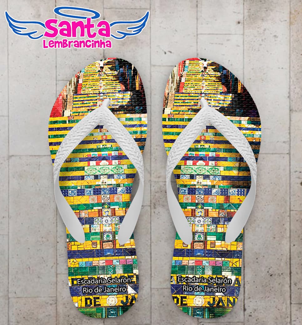Chinelo Souvenir Turístico Escadaria Selarón Personalizado COD 10010