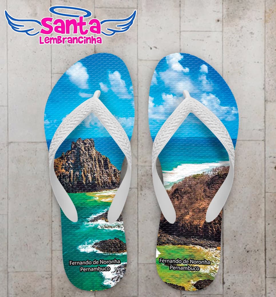 Chinelo Souvenir Turístico Fernando de Noronha Personalizado COD 10040
