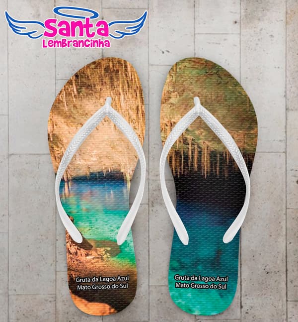 Chinelo Souvenir Turístico Gruta da Lagoa Azul Personalizado COD 10050