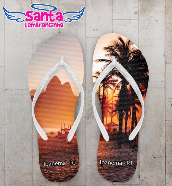 Chinelo Souvenir Turístico Ipanema Personalizado COD 10009