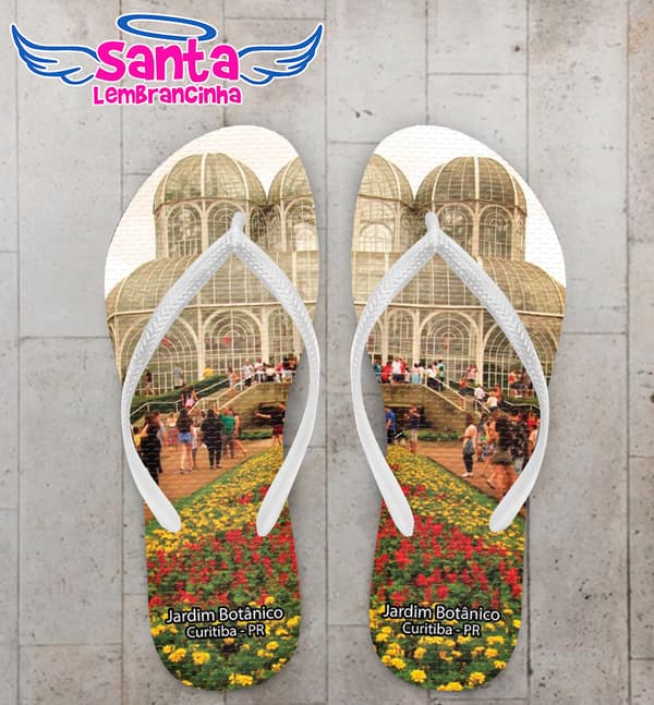 Chinelo Souvenir Turístico Jardim Botânico Personalizado COD 10061