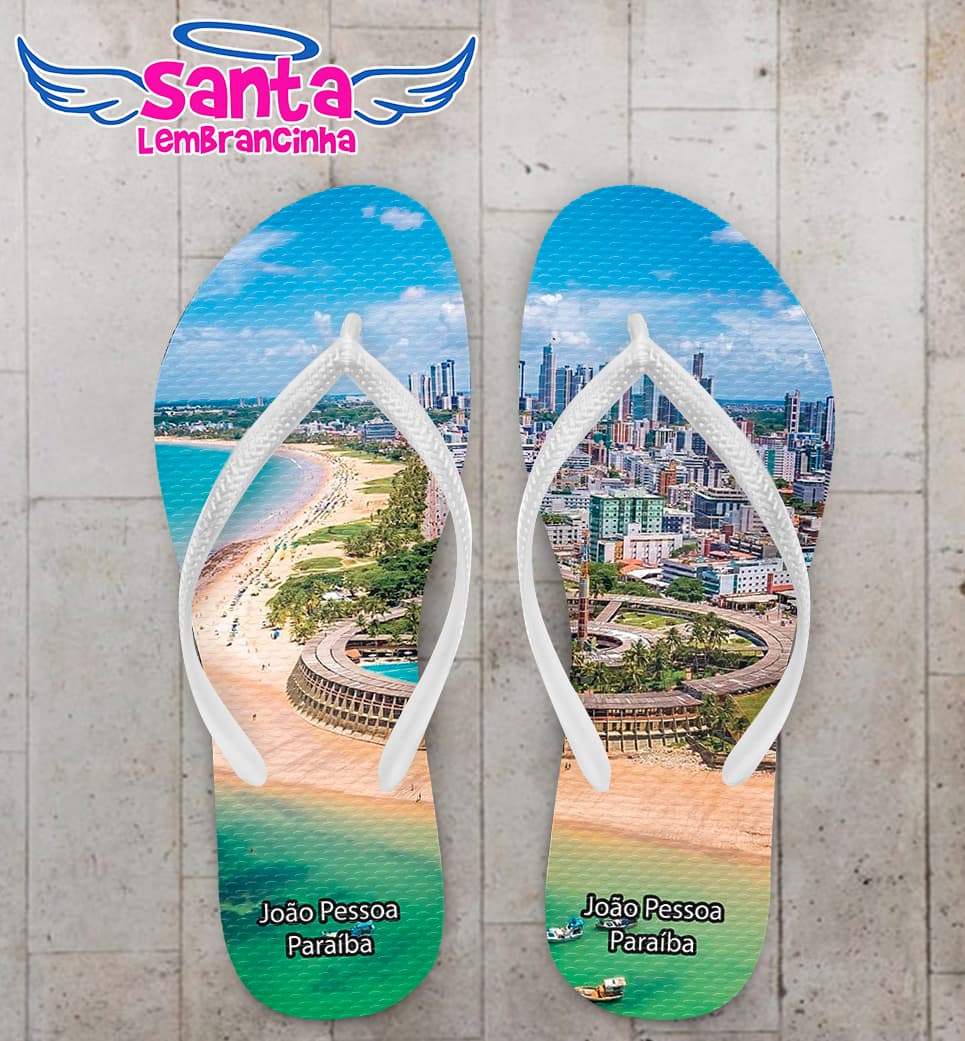 Chinelo Souvenir Turístico João Pessoa Paraíba Personalizado COD 10036