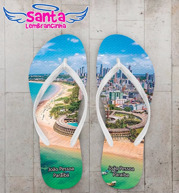 Chinelo Souvenir Turístico João Pessoa Paraíba Personalizado COD 10036