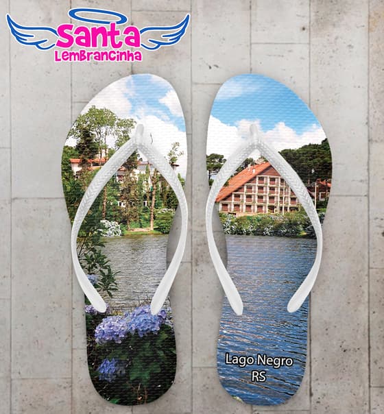 Chinelo Souvenir Turístico Lago Negro Personalizado COD 10014