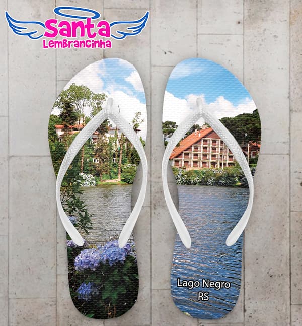 Chinelo Souvenir Turístico Lago Negro Personalizado COD 10014
