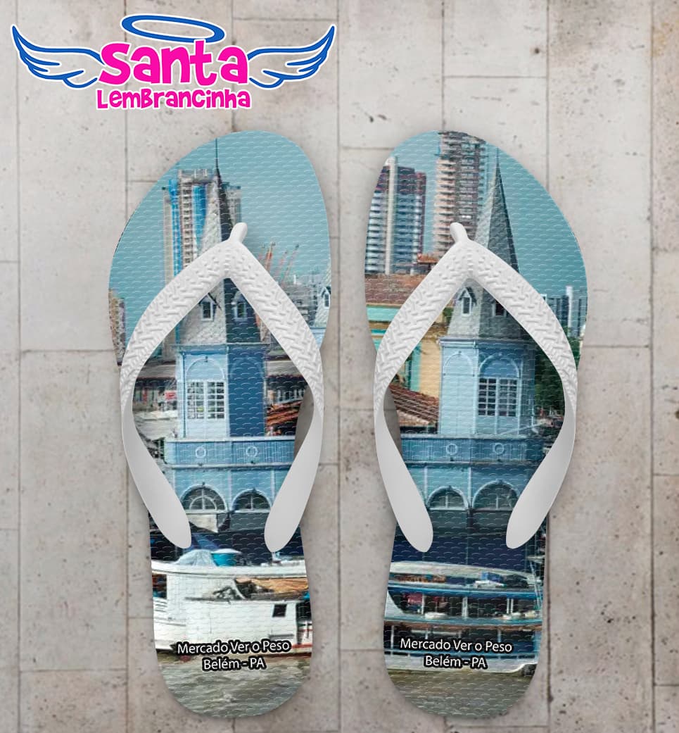 Chinelo Souvenir Turístico Mercado Ver o Peso Belém Personalizado COD 10056