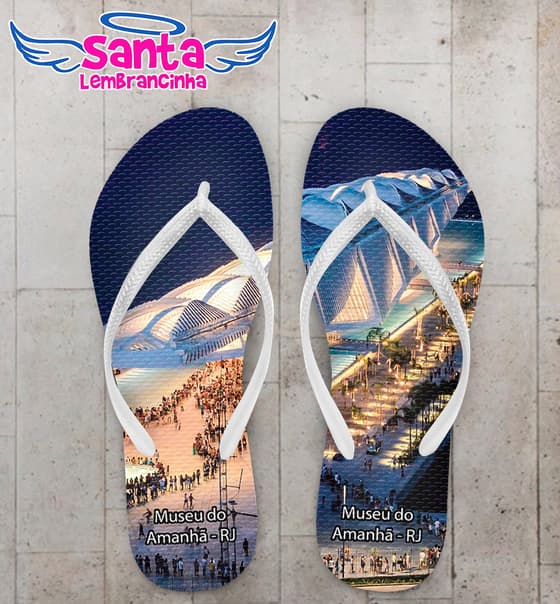Chinelo Souvenir Turístico Museu do Amanhã Personalizado COD 10012