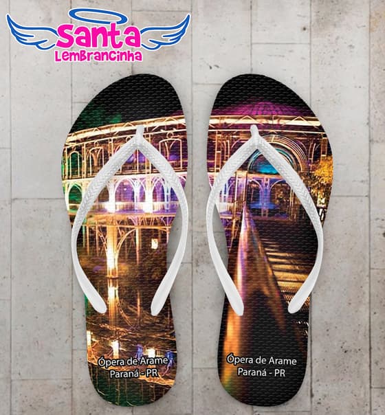 Chinelo Souvenir Turístico Ópera de Arame Personalizado COD 10005