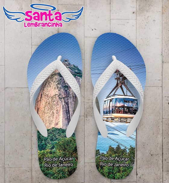 Chinelo Souvenir Turístico Pão de Açúcar Personalizado COD 10008