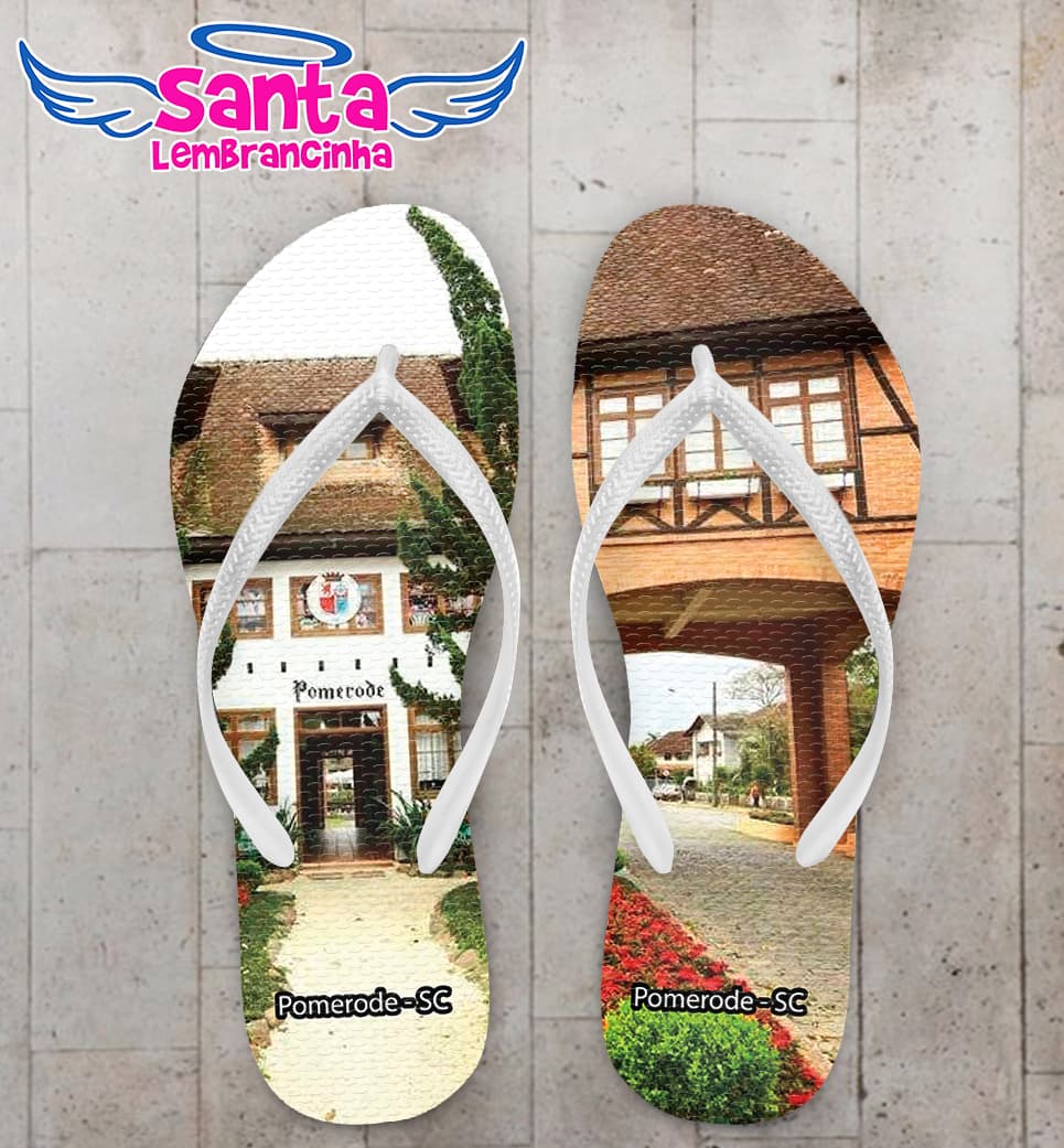 Chinelo Souvenir Turístico Pomerode Personalizado COD 10057