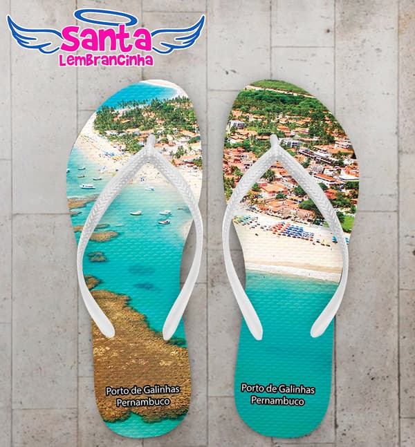 Chinelo Souvenir Turístico Porto de Galinhas Personalizado COD 10038
