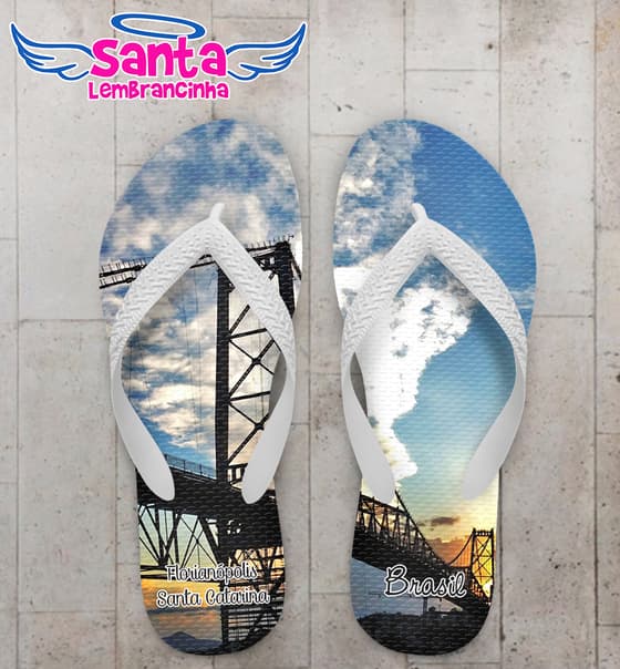 Chinelo Souvenir Turístico Praia de Jurerê Internacional Personalizado COD 10028