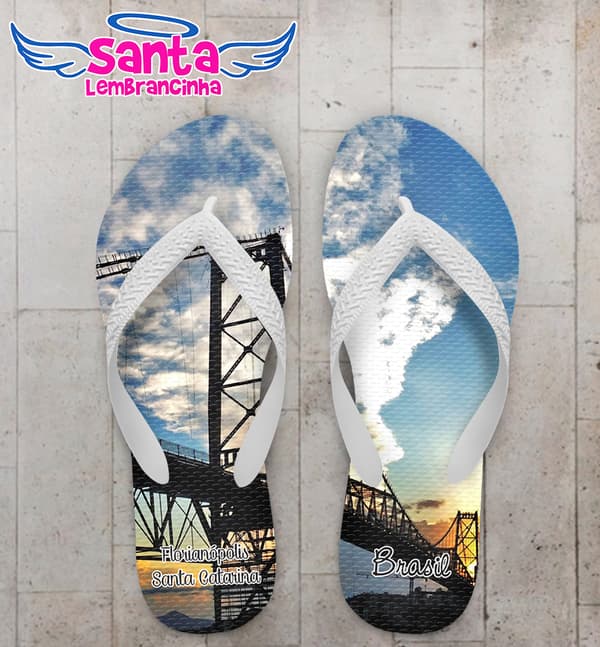 Chinelo Souvenir Turístico Praia de Jurerê Internacional Personalizado COD 10028