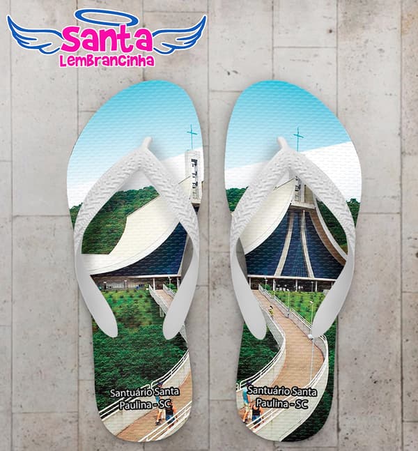Chinelo Souvenir Turístico Santuário Santa Paulina Personalizado COD 10018